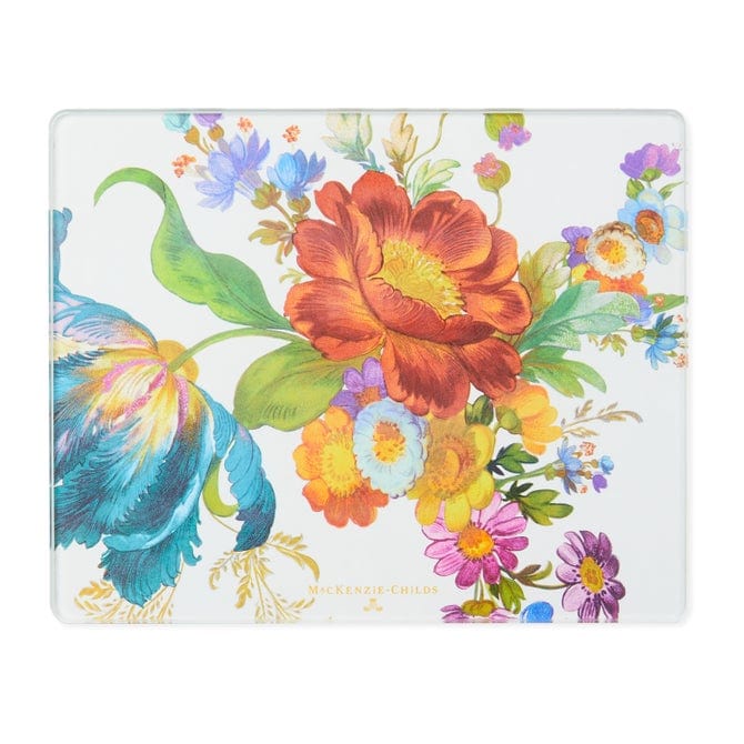 MacKenzie-Childs Unclassified Floral Glass Cutting Board, Set of 2