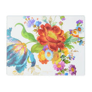 MacKenzie-Childs Unclassified Floral Glass Cutting Board, Set of 2
