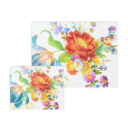 MacKenzie-Childs Unclassified Floral Glass Cutting Board, Set of 2