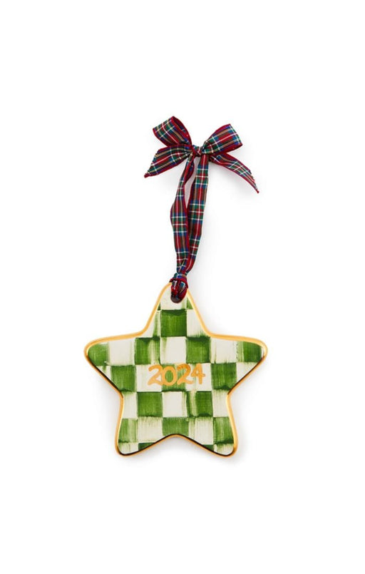 MacKenzie-Childs Unclassified Forest Check 2024 Ceramic Star Ornament