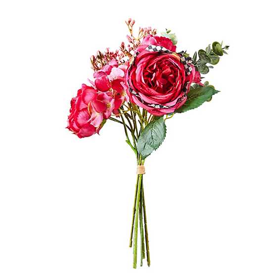 MacKenzie-Childs Unclassified Fuchsia Rose & Hydrangea Bouquet