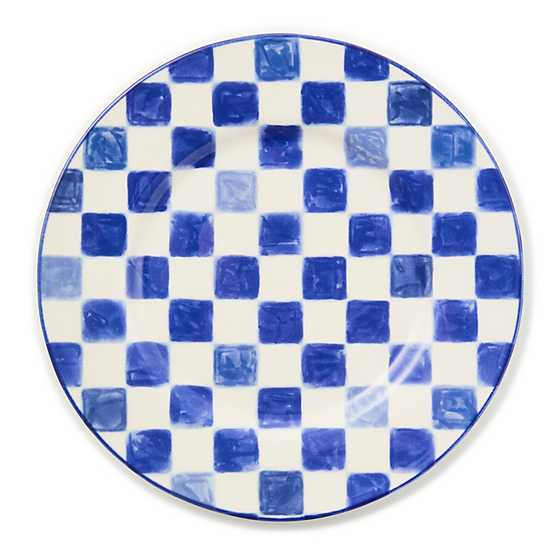 MacKenzie-Childs Unclassified Indigo Check Dinner Plate