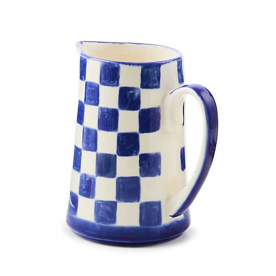 MacKenzie-Childs Unclassified Indigo Check Pitcher