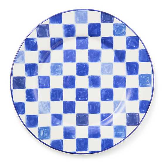 MacKenzie-Childs Unclassified Indigo Check Round Platter