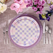 MacKenzie-Childs Unclassified Lilac Check Dinner Plate