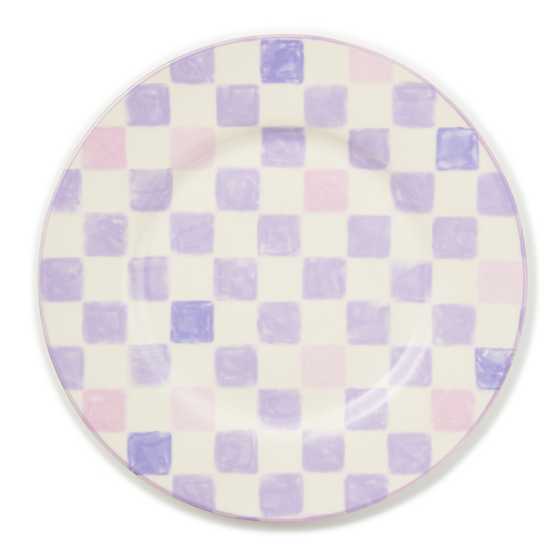 MacKenzie-Childs Unclassified Lilac Check Dinner Plate