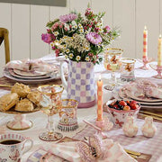 MacKenzie-Childs Unclassified Lilac Check Pitcher