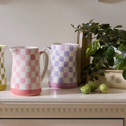 MacKenzie-Childs Unclassified Lilac Check Pitcher