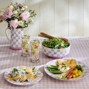 MacKenzie-Childs Unclassified Lilac Check Pitcher