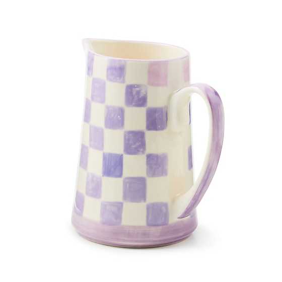 MacKenzie-Childs Unclassified Lilac Check Pitcher
