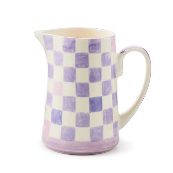 MacKenzie-Childs Unclassified Lilac Check Pitcher