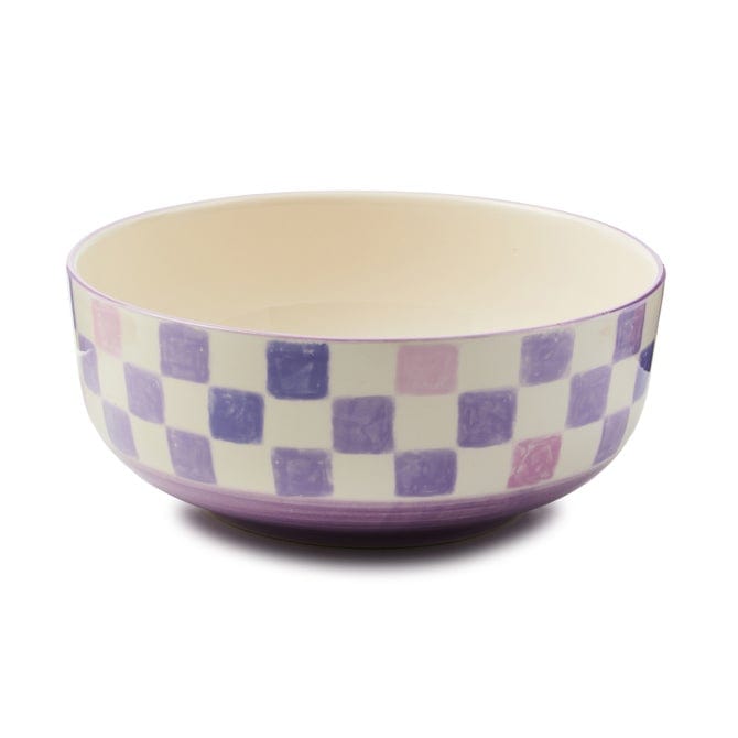 MacKenzie-Childs Unclassified Lilac Check Serving Bowl