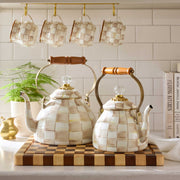 MacKenzie-Childs Unclassified Mocha Check 2 Quart Tea Kettle