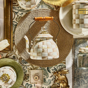 MacKenzie-Childs Unclassified Mocha Check 2 Quart Tea Kettle