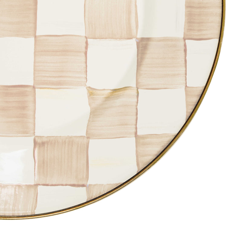 MacKenzie-Childs Unclassified Mocha Check Dinner Plate