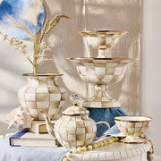MacKenzie-Childs Unclassified Mocha Check Large Compote