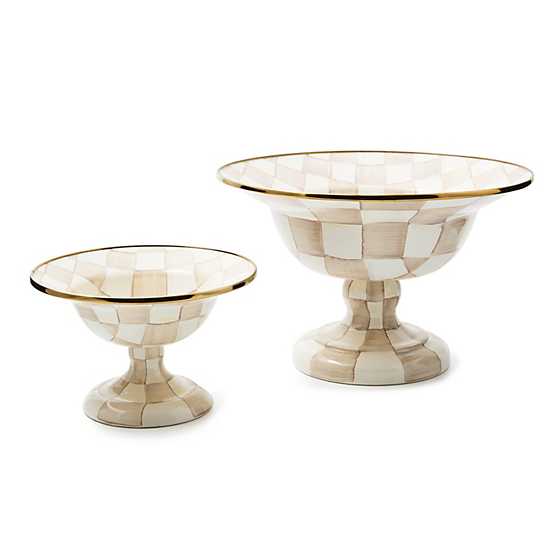 MacKenzie-Childs Unclassified Mocha Check Large Compote