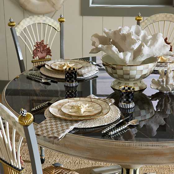 MacKenzie-Childs Unclassified Mocha Check Salad Plate