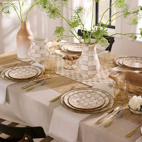 MacKenzie-Childs Unclassified Mocha Check Salad Plate