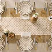 MacKenzie-Childs Unclassified Mocha Check Salad Plate