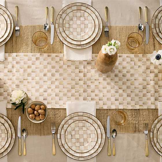 MacKenzie-Childs Unclassified Mocha Check Salad Plate