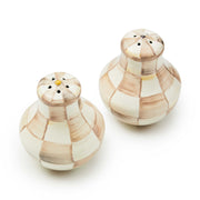 MacKenzie-Childs Unclassified Mocha Check Salt & Pepper Shakers