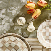 MacKenzie-Childs Unclassified Mocha Check Salt & Pepper Shakers