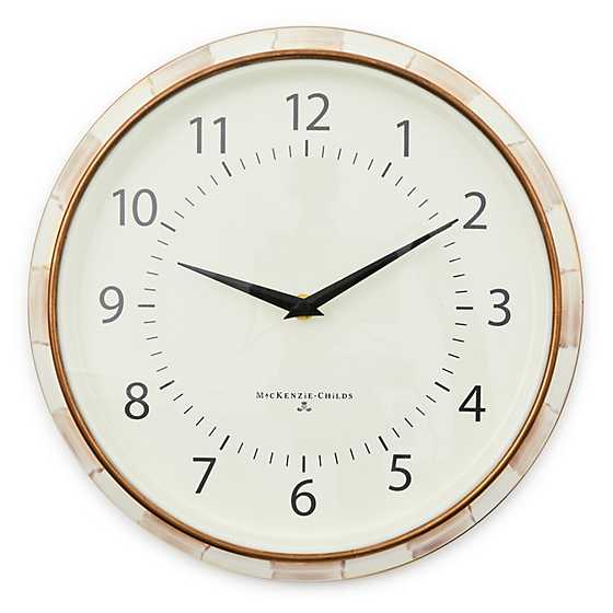 MacKenzie-Childs Unclassified Mocha Check School Wall Clock