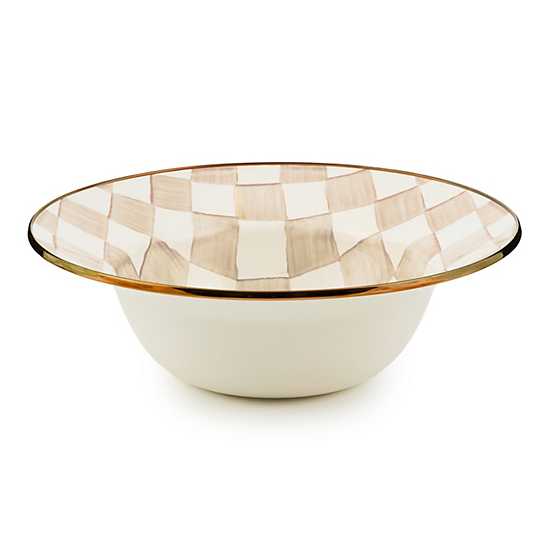 MacKenzie-Childs Unclassified Mocha Check Serving Bowl