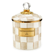 MacKenzie-Childs Unclassified Mocha Check Small Canister