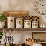 MacKenzie-Childs Unclassified Mocha Check Small Canister