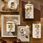 MacKenzie-Childs Unclassified Mocha Check Small Canister