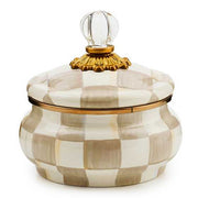 MacKenzie-Childs Unclassified Mocha Check Squashed Pot