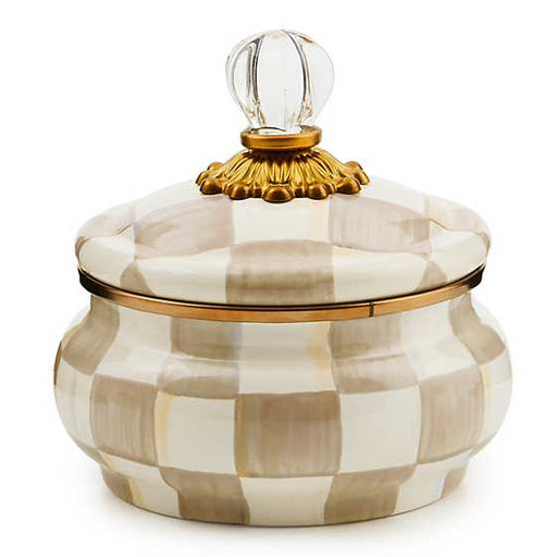 MacKenzie-Childs Unclassified Mocha Check Squashed Pot