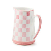MacKenzie-Childs Unclassified Pink Check Pitcher