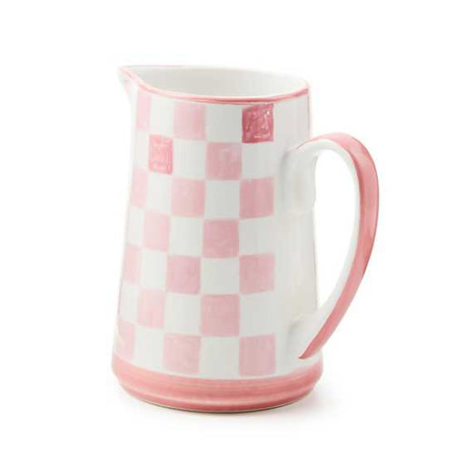 MacKenzie-Childs Unclassified Pink Check Pitcher