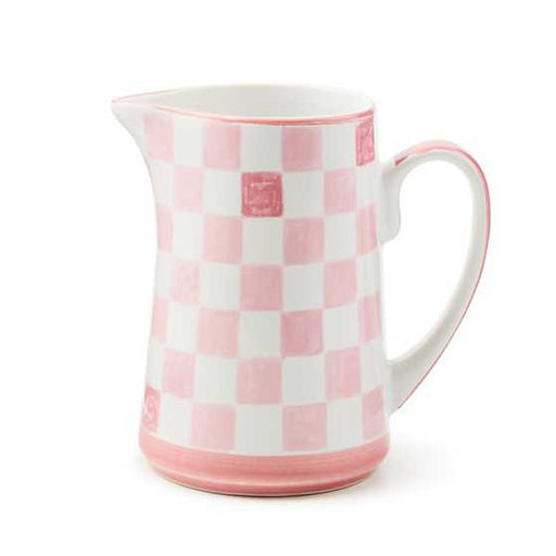 MacKenzie-Childs Unclassified Pink Check Pitcher