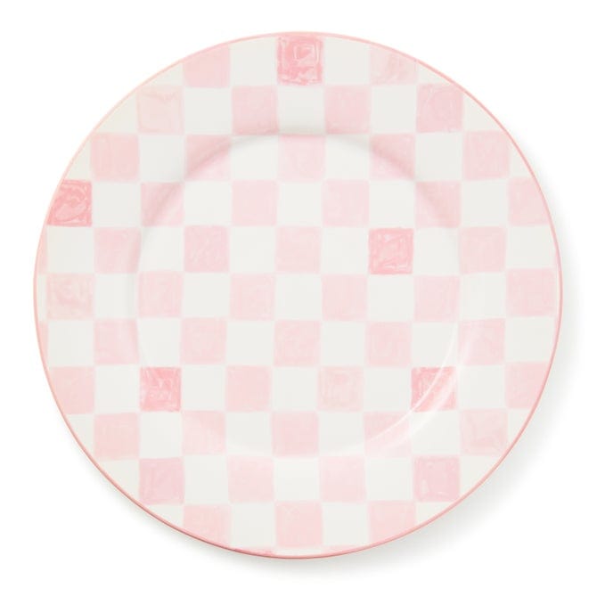MacKenzie-Childs Unclassified Pink Check Round Platter
