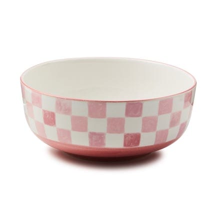 MacKenzie-Childs Unclassified Pink Check Serving Bowl