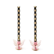 MacKenzie-Childs Unclassified Rosy Check Butterfly Candle Holders, Set of 2