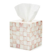 MacKenzie-Childs Unclassified Rosy Check Capiz Boutique Tissue Box Cover