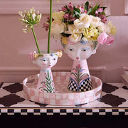 MacKenzie-Childs Unclassified Rosy Check Capiz Round Tray