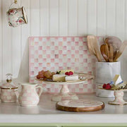 MacKenzie-Childs Unclassified Rosy Check Glass Cutting Board, Set of 2