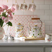 MacKenzie-Childs Unclassified Rosy Check Glass Cutting Board, Set of 2