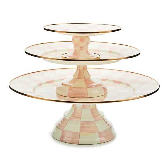 MacKenzie-Childs Unclassified Rosy Check Large Pedestal Platter