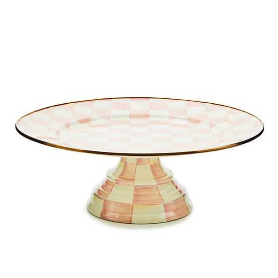 MacKenzie-Childs Unclassified Rosy Check Large Pedestal Platter