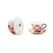 MacKenzie-Childs Unclassified Rosy Check Teacup Salt & Pepper Set
