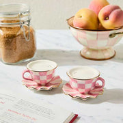 MacKenzie-Childs Unclassified Rosy Check Teacup Salt & Pepper Set