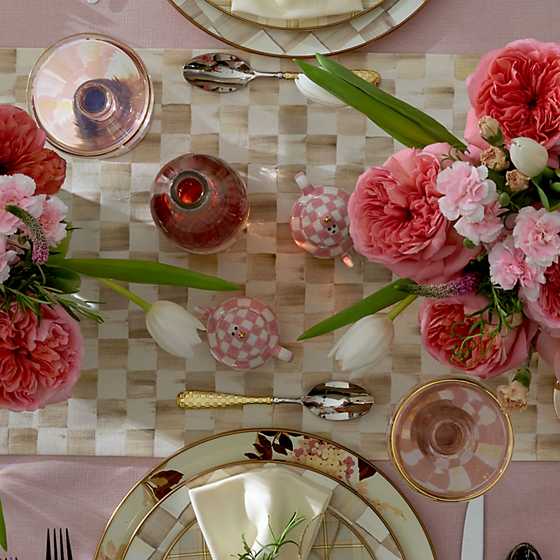 MacKenzie-Childs Unclassified Rosy Check Teapot Salt & Pepper Set