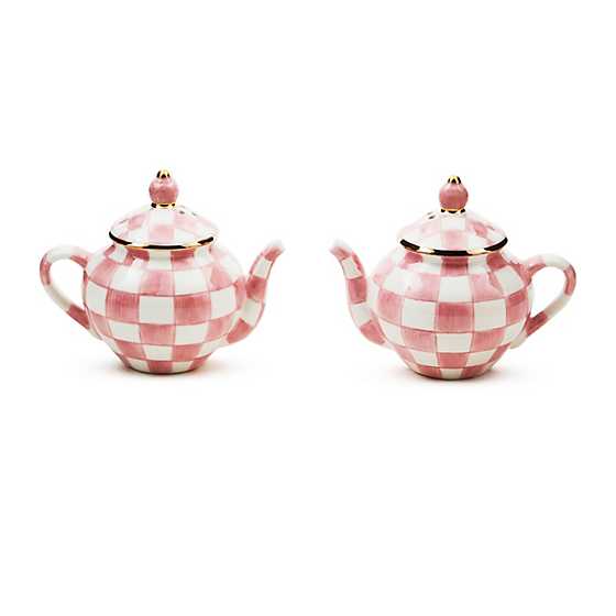 MacKenzie-Childs Unclassified Rosy Check Teapot Salt & Pepper Set